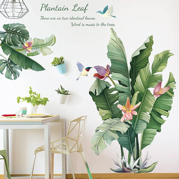 Large Plantain Leaf Wall Sticker 