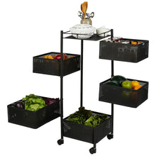 5 Layer Multipurpose Kitchen Storage Trolley with Wheels